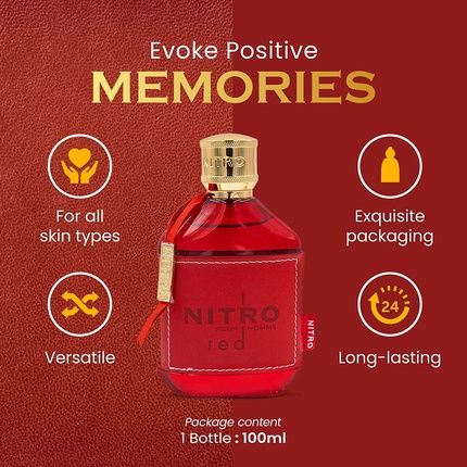 Nitro Red Eau De Perfum By Dumont Long Lasting Men'S Fragrance 3.4 Oz - Image 3