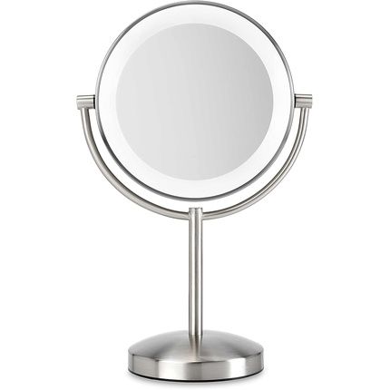 Babyliss Slimline Led Mirror With 1X And 8X Magnification Brushed Chrome Finish