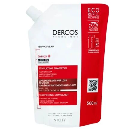 Vichy Dercos Energy Stimulating Shampoo Refill 500Ml