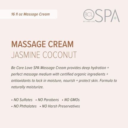 Bcl Spa Jasmine Coconut Massage Cream
