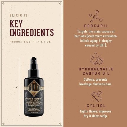 18.21 Man Made Elixir 13 Men'S Styling And Thickening Treatment For Hair 3.4Oz - Image 3