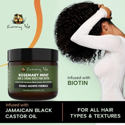 Sunny Isle Rosemary Mint Hair And Strong Roots Butter 2Oz Infused With Biotin