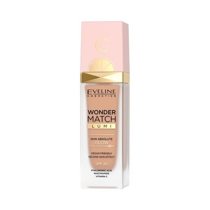 Eveline Cosmetics Wonder Match Liquid Foundation With Hyaluronic Acid And Niacinamide