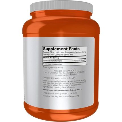 Now Sports Nutrition Micronized Creatine Powder 500G For Mass Building - Image 3