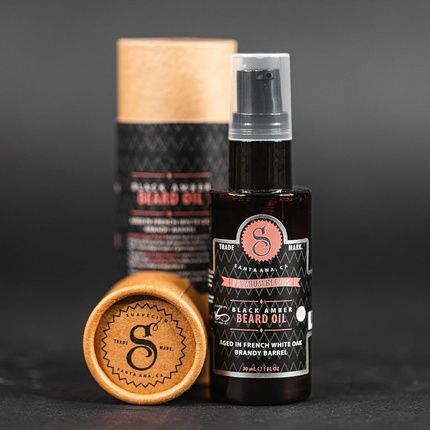 Suavecito Premium Blends Beard Oil Leave-In Conditioner For Softening Hair Hydrating Skin Eliminating Dandruff Healthy Growth Black Amber Fragrance 1 Fl Oz