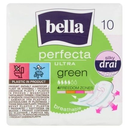 Bella Perfecta Ultra Green Sanitary Pads 10 Pieces - Image 4
