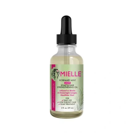 Mielle Organics Rosemary Mint Light Scalp & Hair Strengthening Oil - 2 Fl Oz