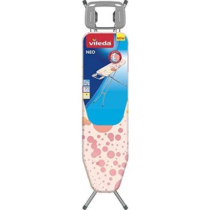 Vileda Neo Ironing Board, Pink, Handy Ironing Surface: 114 X 33Cm
