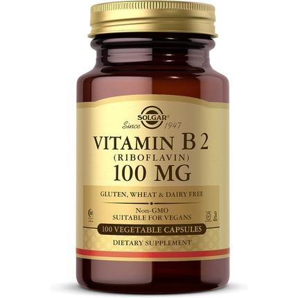 Solgar Vitamin B2 Riboflavin 100Mg Vegetable Capsules
