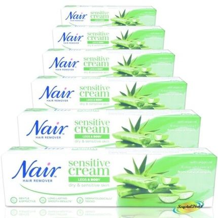 Nair Sensitive Hair Remover Cream For Body And Legs With Argan Oil And Aloe Vera 100Ml