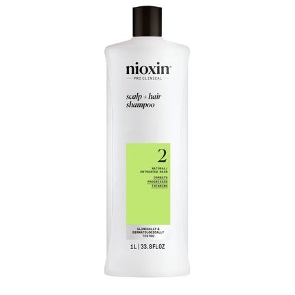 Nioxin System 2 Shampoo For Natural Hair With Advanced Thinning 1000Ml