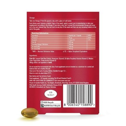 Seven Seas Omega-3 300Mg And Fish Oil 500Mg Supplement Capsules For Age 12+ 30 Count - Image 3