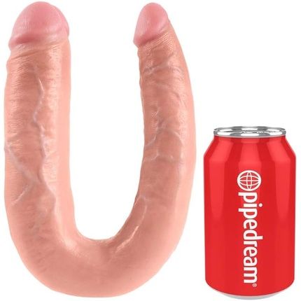 Pipedream King Cock Flesh Large Double Trouble Dildo - Beige L