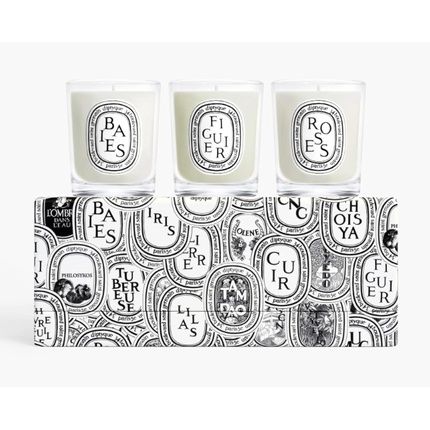 Diptyque Baies Roses & Figuier Scented Candle 70 Grams Gift Boxed White
