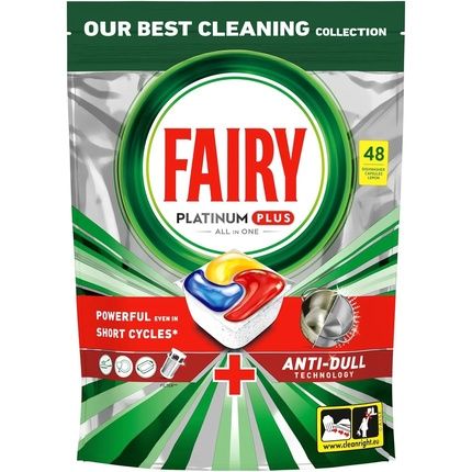 Fairy Platinum Plus All In One Dishwasher Tablets Lemon
