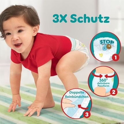 Pampers Baby-Dry Diapers Pants Size 7 (17Kg+) Extra Large With Stop And Protect Pockets - Image 3