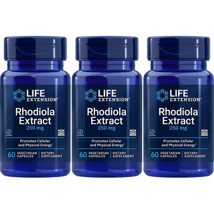 Life Extension Rhodiola Extract 3% Rosavins 250Mg 60 Veg Capsules