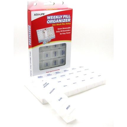 Acu-Life One Week Plus Today Pillbox White 128W Large - Image 3