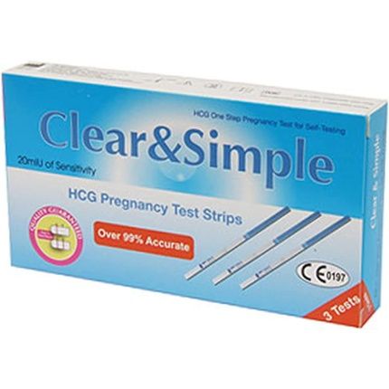 Clear And Simple Hcg Pregnancy Test Strips - Pack Of 3 - Image 3
