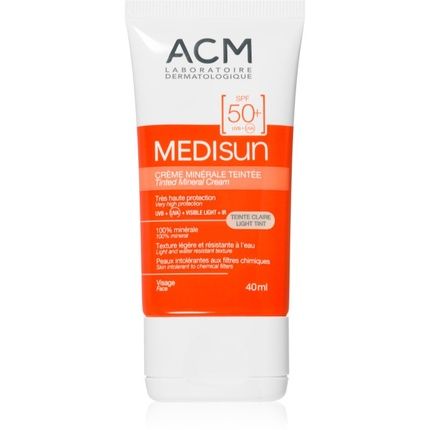 Acm Medisun Mineral Moisturizing And Toning Cream Spf 50+ - Light Tint, 40 Ml