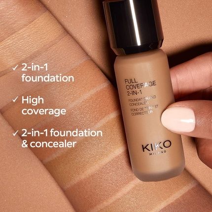 Kiko Milano Full Coverage 2 In 1 Foundation & Concealer N125 - Image 3