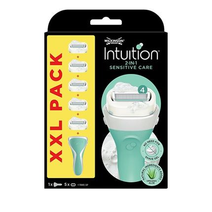Wilkinson Sword Intuition 2In1 Sensitive Care Womens Shaver With 5 Heads