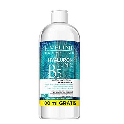 Eveline Hyaluron Clinic 3 In 1 Moisturizing Micellar Water 500Ml