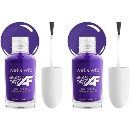 Wet N Wild Fast Dry Nail Polish Color Purple Married Into Royalty