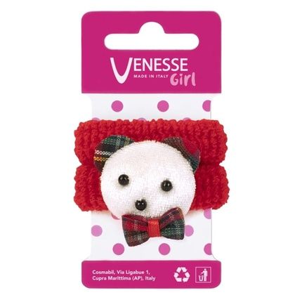 Sponge Elastics For Girls With Teddy Bear 2 Pcs
