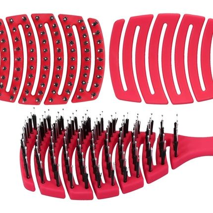 Tb Tools For Beauty Ilu My Happy Color Detangling Hairbrush For Wet And Dry Hair Red - Image 3
