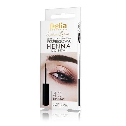 Delia Eyebrow Expert Single-Component Express Eyebrow Henna 4.0 Brown 6Ml