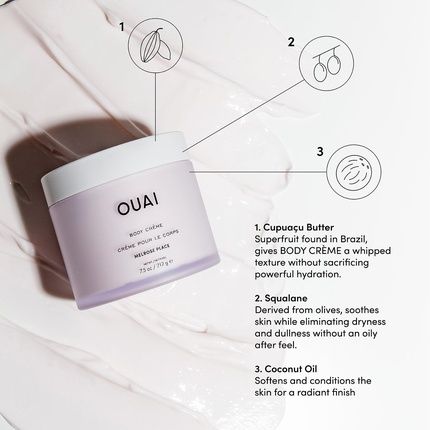 Ouai Body Cream Melrose Place Hydrating Whipped Body Cream With Cupuacu - Image 3