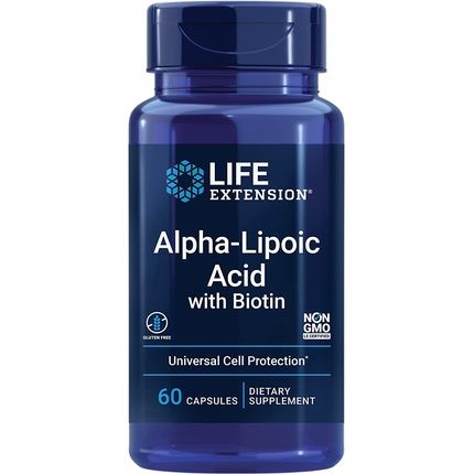 Life Extension Super Alpha-Lipoic Acid With Biotin 250Mg 60 Capsules