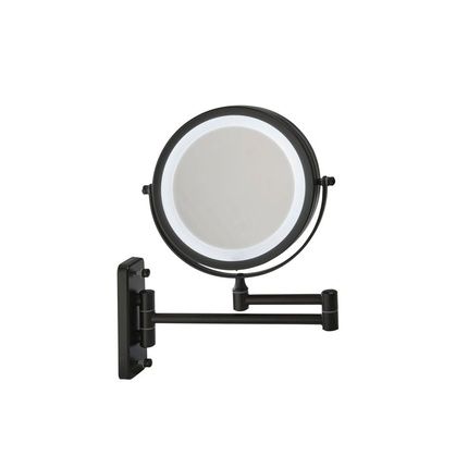 Glow Up Makeup Artist Mirror Double Sided With Led Black