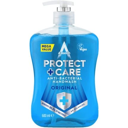Astonish Protect And Care Kind To Skin Moisturising Anti-Bacterial Hand Wash Soap 600Ml Original