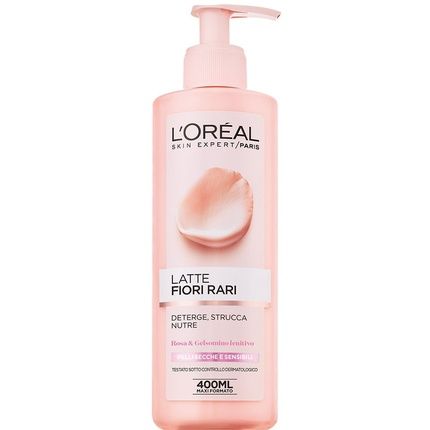 L'Oreal Fiori Rari Milk Make-Up Remover Nourishing Cleansing Dry Skin 400Ml