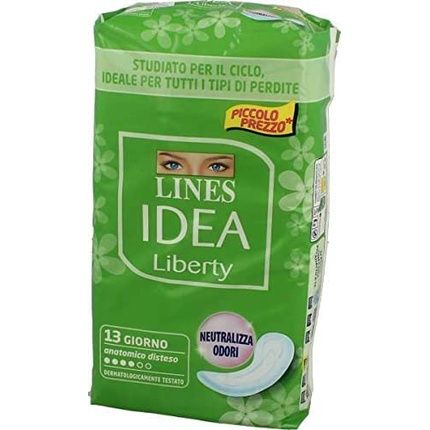 Lines Idea Liberty Anatomical Day Pads 13 Pieces - Neutralizes Odors