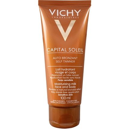 Vichy Capital Soleil Self-Tanning Milk - For All Skin Types - 100Ml