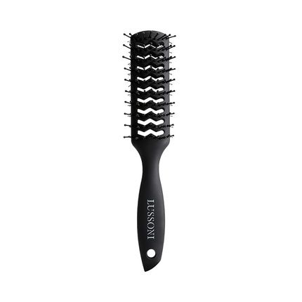T4B Lussoni Double-Sided Hair Styling Brush For Short And Medium Length Hair Black