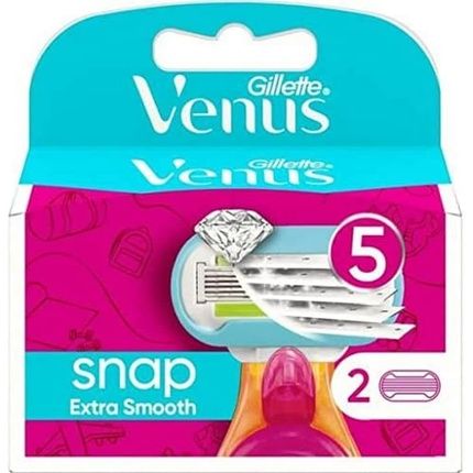 Gillette Venus Extra Smooth Snap Replacement Blades For Women'S Razors - Pack Of 2