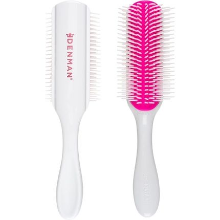Denman Curly Hair Brush D4 Cherry Blossom 9 Row Styling Brush For Styling Smoothing Longer Hair And Defining Curls - For Women And Men