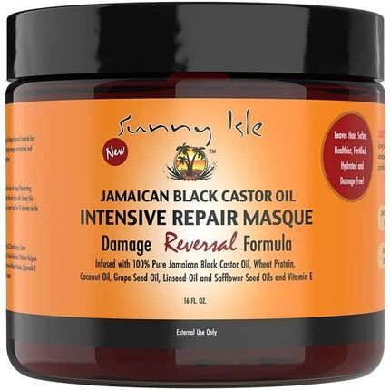 Sunny Isle Jamaican Castor Oil Intensive Repair Masque Black Coconut 16 Fl Oz