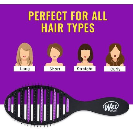 Wetbrush Speed Dry Detangler With Heat Resistant Heatflex Bristles And Open Vent Design For Faster Hair Drying - Black - Image 3