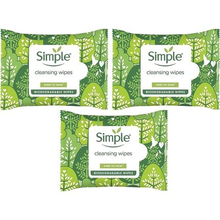 Simple Kind To Skin Biodegradable Cleansing Wipes 20 Count