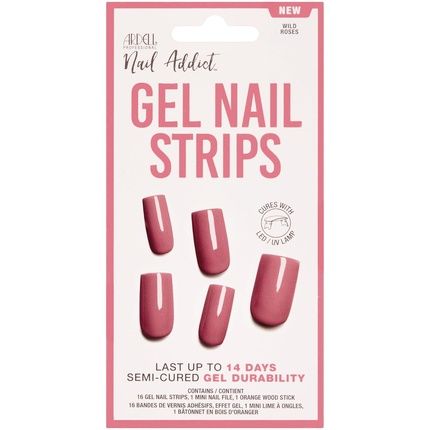 Ardell Nail Addict Gel Nail Strips Wild Roses
