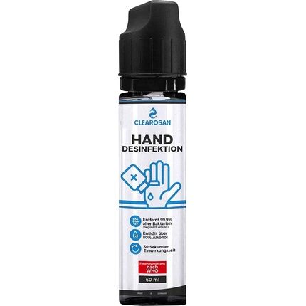 Clearosan Hand Sanitizer 60Ml Bottle Kills 99.9% Of Germs With >80% Alcohol - Made In Germany