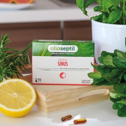 Olioseptil Sinus Capsules Combination Of 7 Essential Oils 100% Pure Natural Oils For Optimal Respiratory Function 15 Capsules - Image 3