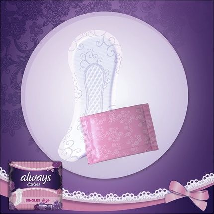 Always Dailies Singles To Go Fresh Panty Liners 20 Count - Image 3