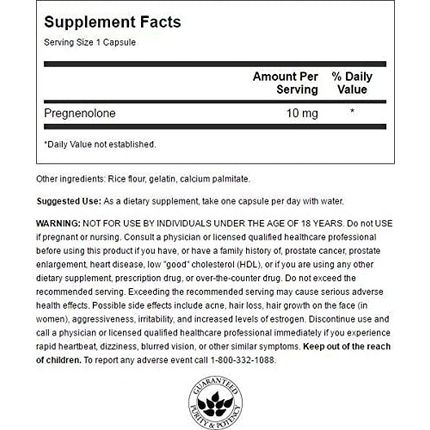 Swanson Pregnenolone 10Mg 90 Capsules