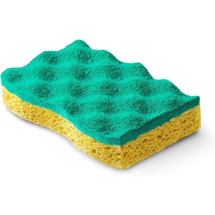 Vileda Glitzi Always Clean 2 Abrasive Sponges, Yellow/Green